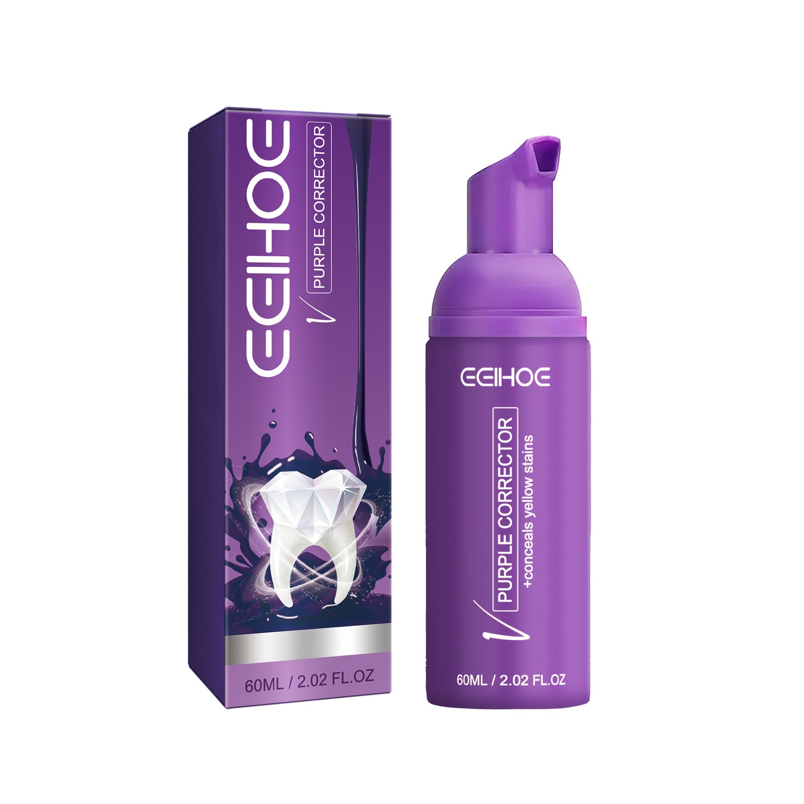 Purple Corrector, Deeply Clean Tartar Very Well Tartar Yellow Teeth Care For Oral Health Care