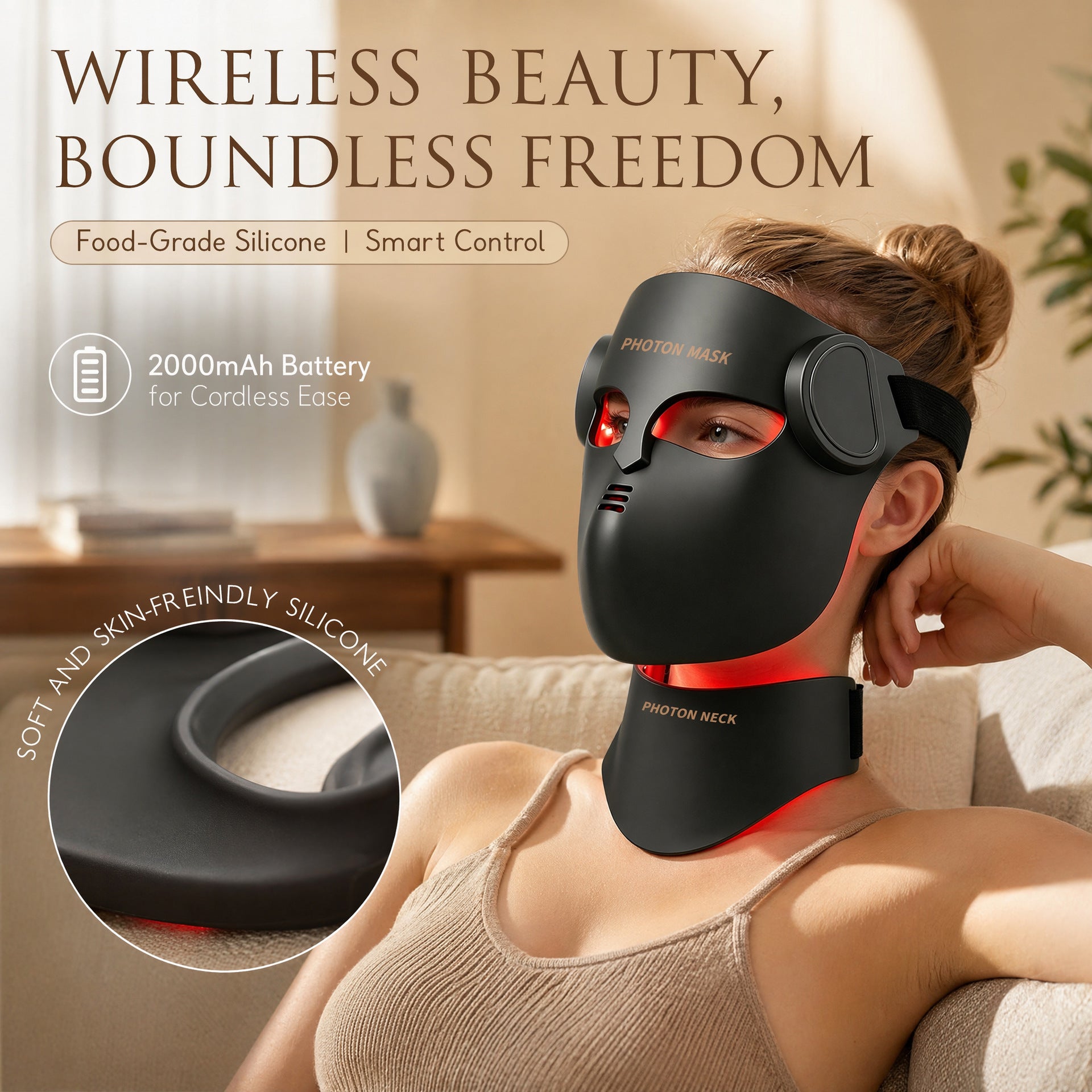 4D LED Mask + Neck Therapy Set