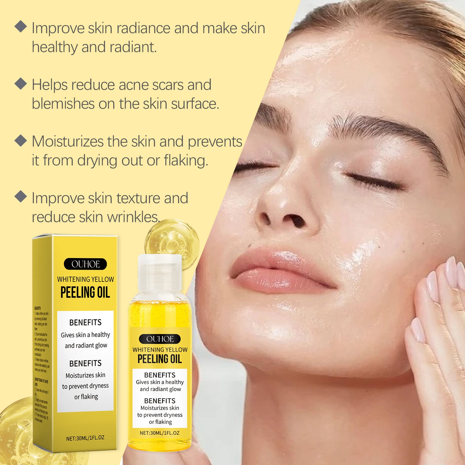 Skin Care Oil Deeply Hydrates, Moisturizes, Nourishes And Even Improves Skin Tone Gently Brightens Skin Care Oil