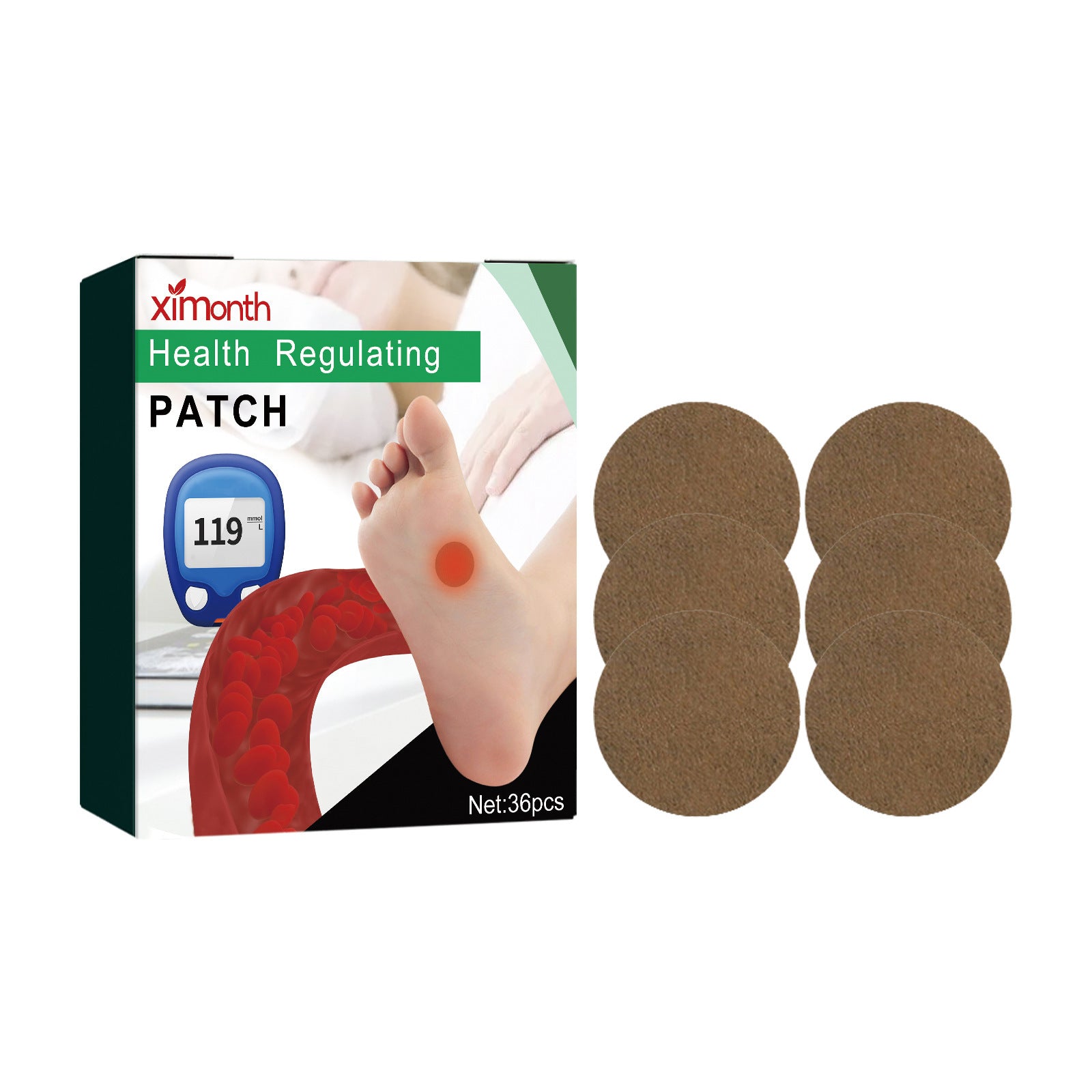 Health Regulating Patch, Ease Dizziness Eye Relaxation Slimming Body Toning Frequent Urination Body Discomfort Patch