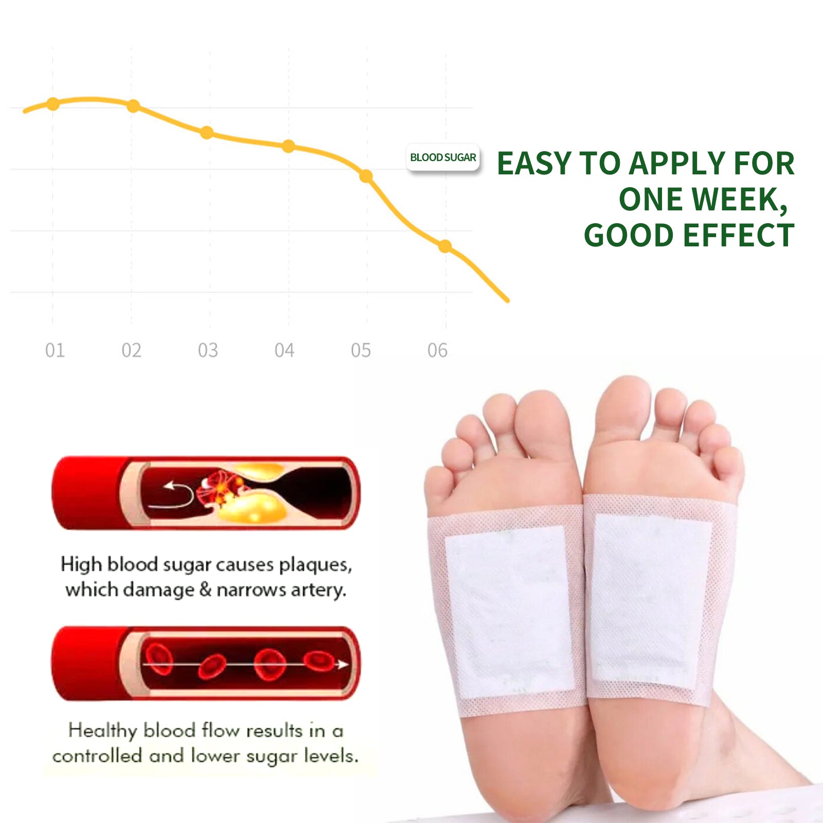 Foot Pads, Foot Massage Ginger Removing Moisture And Cold Body Health Care Foot Pad