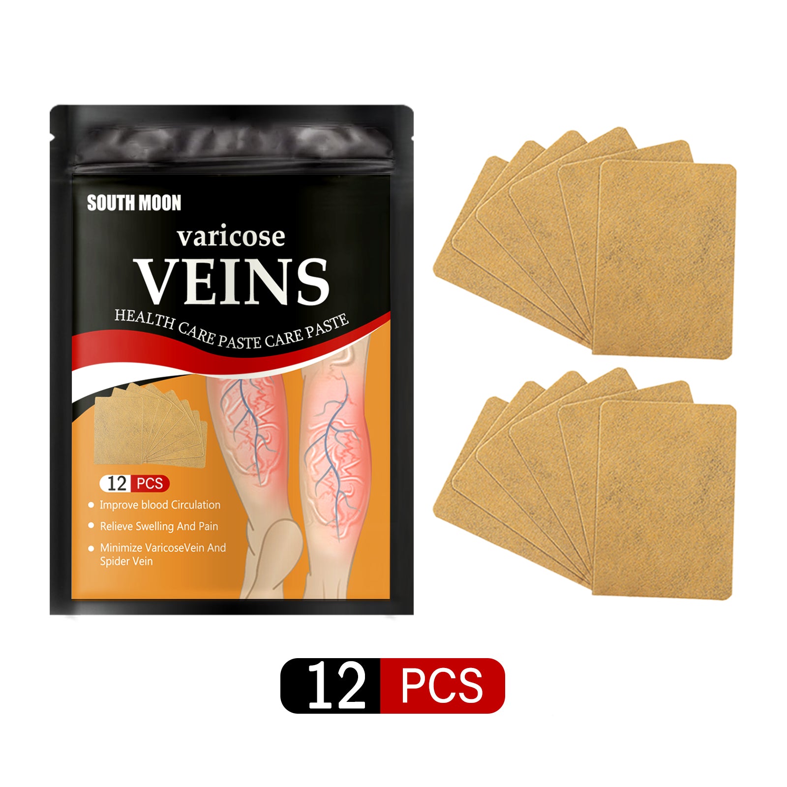 Foot Vein Patch, Relieve Varicose Blood Vessel Blockage And Protrusion Cold Compress Venous Health Care Patch