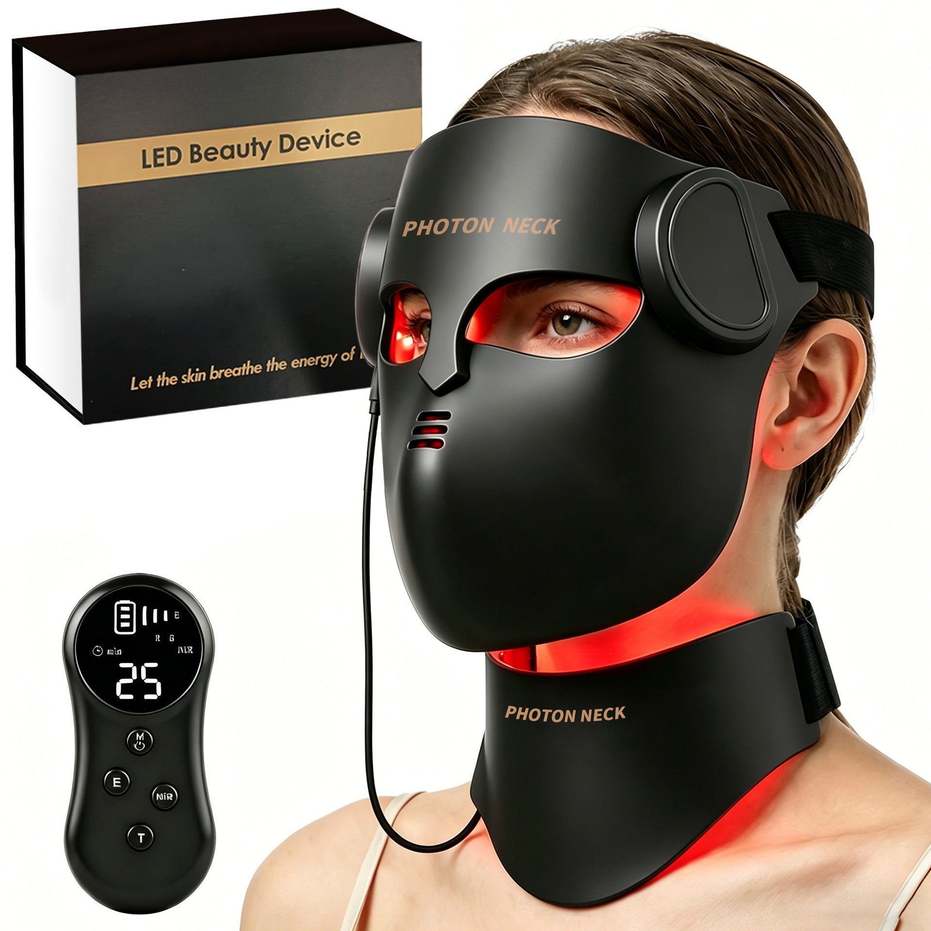 4D LED Mask + Neck Therapy Set