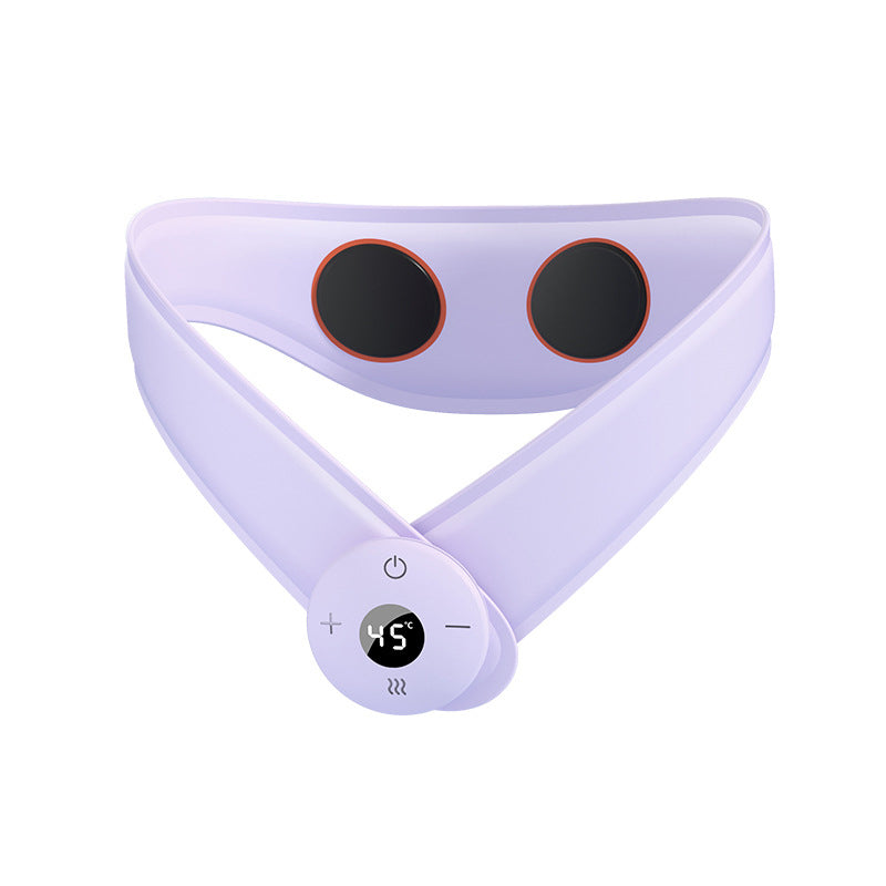 Neck Massager with Heat, Portable Neck Lymphatic Massager for Pain & Fatigue Relief